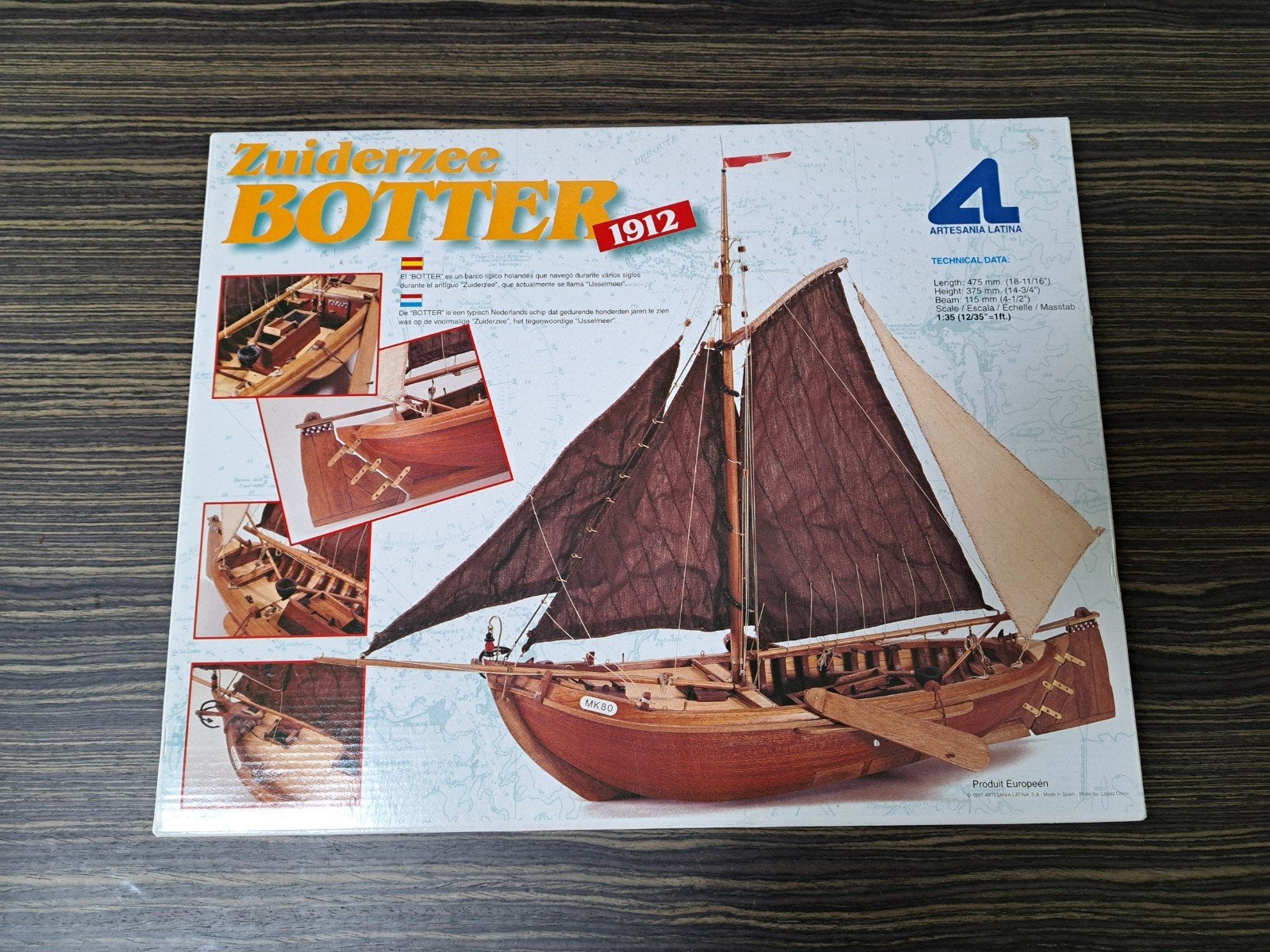 Zuiderzee Botter 1912 Modelbouwkit - Artesania Latina, Ophalen of Verzenden, Zo goed als nieuw, 1:32 tot 1:50, Overige merken