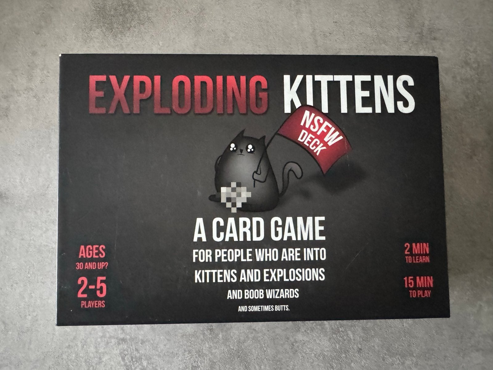 Exploding Kittens NSFW Editie Kaartspel, Vijf spelers of meer, Ophalen of Verzenden, Zo goed als nieuw