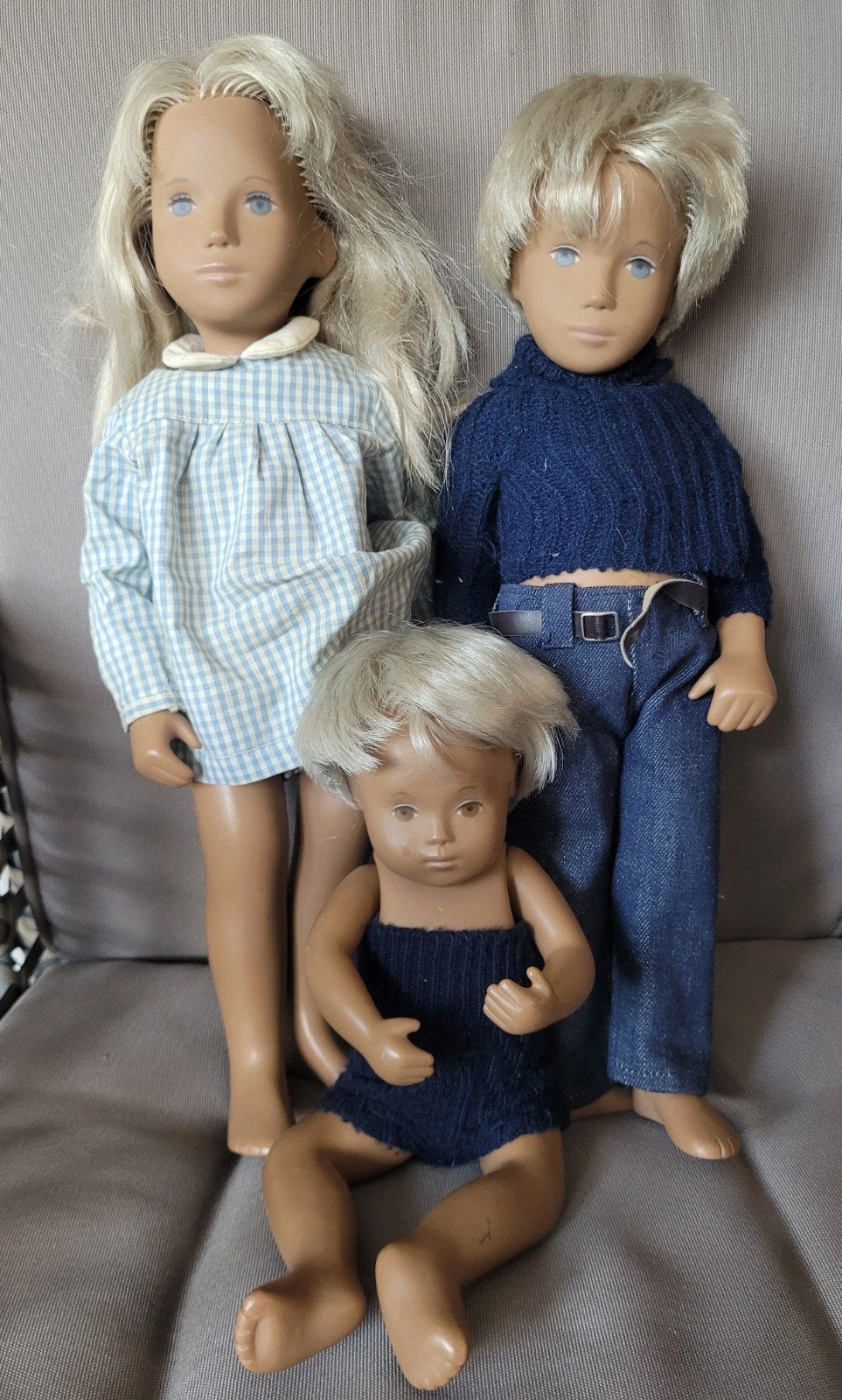 Vintage Sasha Poppen: Meisje, jongen & Baby (jaren '70), Verzamelen, Poppen, Ophalen of Verzenden, Gebruikt, Pop