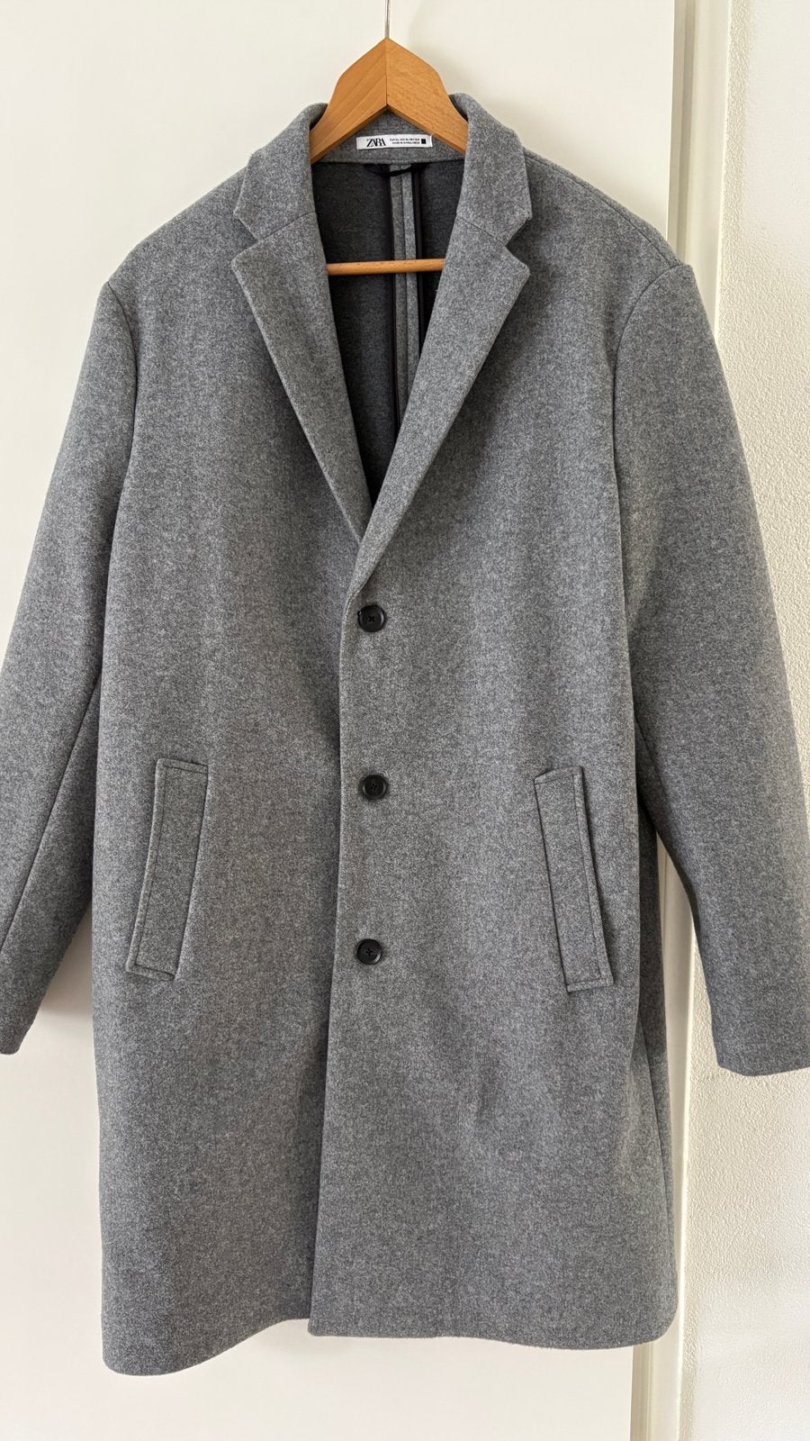 Zara heren jas/overjas grijs maat XL, Kleding | Heren, Jassen | Winter, Ophalen of Verzenden, Nieuw, Maat 56/58 (XL), Grijs