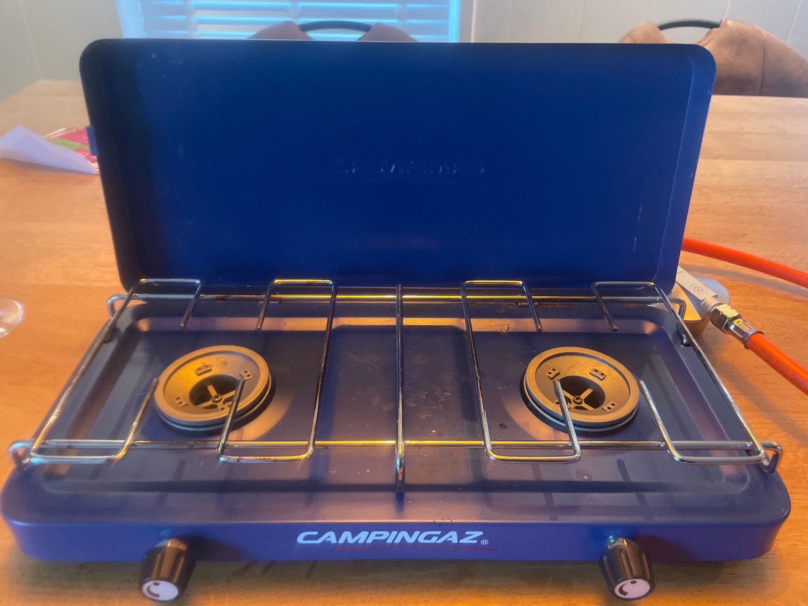 Campingaz 2-pits gasstel voor camping/boot/caravan/camper, Ophalen of Verzenden, Gebruikt