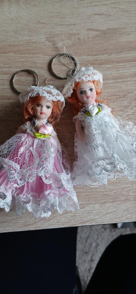 2 miniatuur porseleinen sleutelhangers, Verzamelen, Ophalen of Verzenden, Zo goed als nieuw