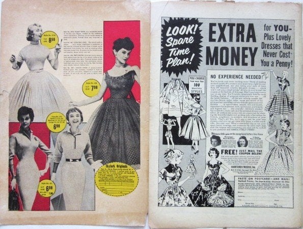 48 VS advertenties reclames mode kleding 50s 60s fashion, Ophalen of Verzenden, Gebruikt, Overige typen