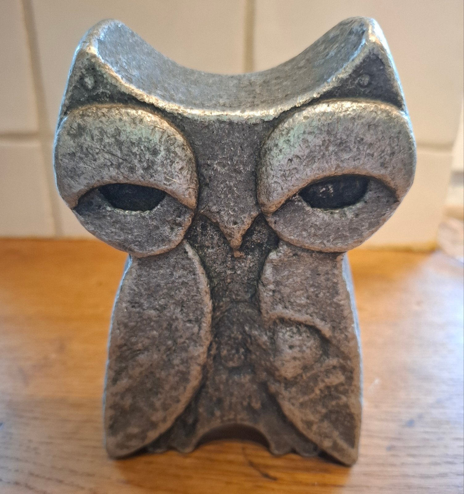 GESIGNEERD Willy Ceysens Uil – Brutalistisch Aluminium Sculp, Ophalen of Verzenden