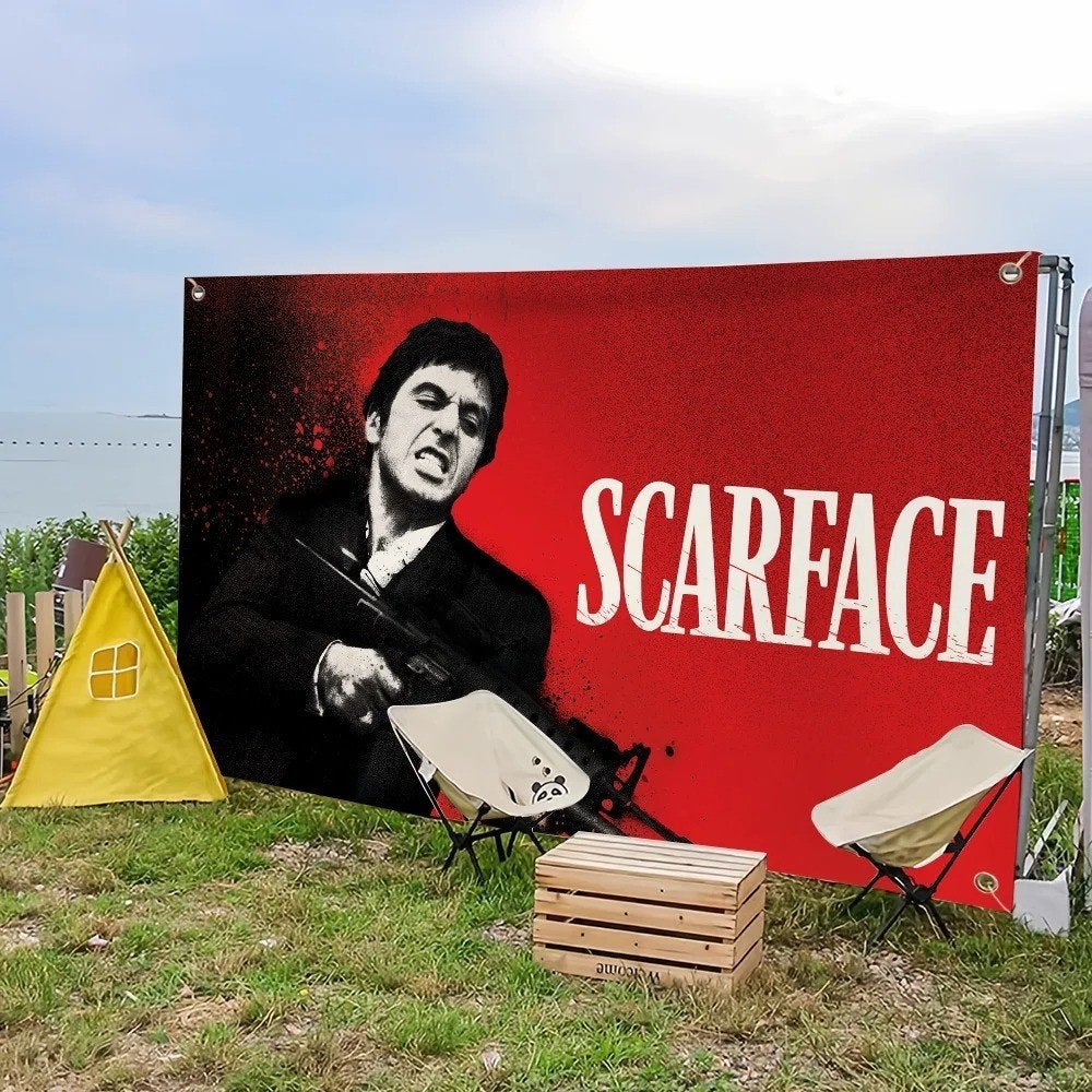 Grote vlaggen Scarface (150x90cm), Ophalen of Verzenden, Nieuw