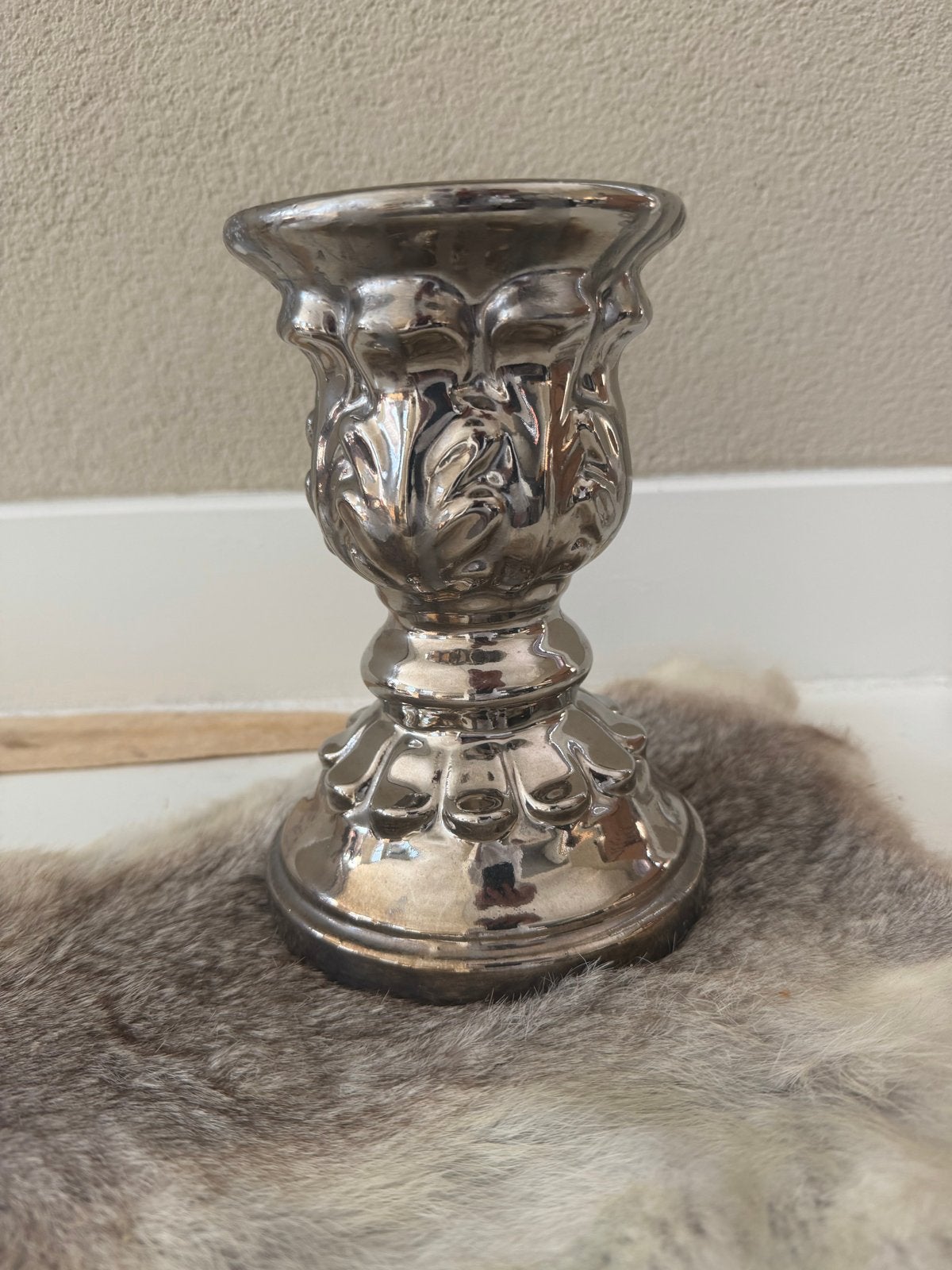 PTMD Barok-stijl Kandelaar - 21 cm Hoog, Antiek en Kunst, Antiek | Kandelaars, Ophalen of Verzenden, Overige materialen
