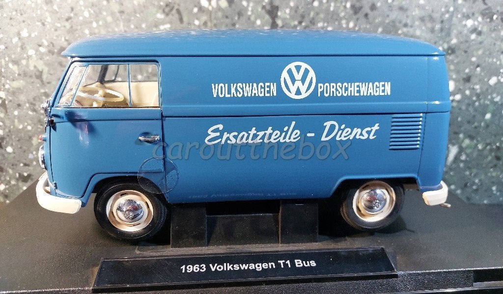 VW T1 ERSATZTEILE DIENST blauw 1:18 Welly, Hobby en Vrije tijd, Verzenden, Nieuw, Auto, Welly