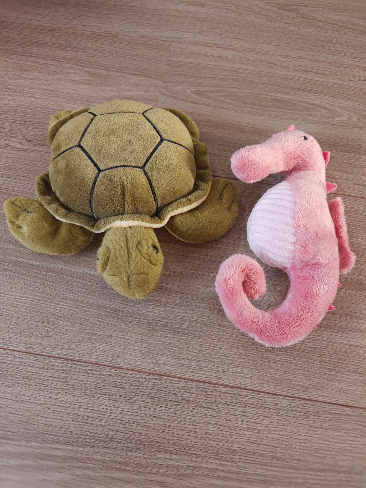 Schildpad en Zeepaardje Knuffel, Ophalen, Zo goed als nieuw, Groen, Overige typen