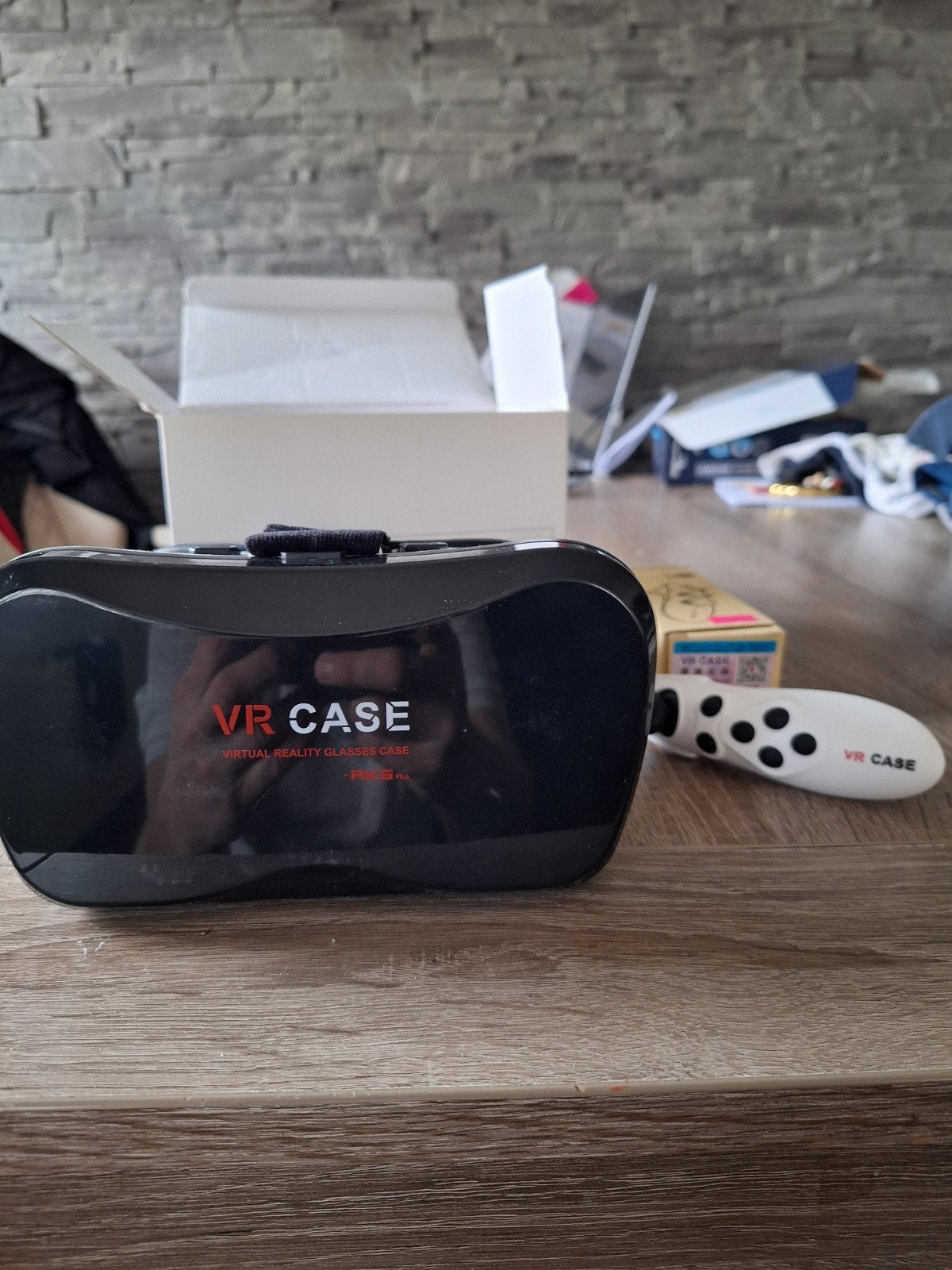 VR Case Virtual Reality Bril met Controller, Spelcomputers en Games, Virtual Reality, Ophalen of Verzenden, Zo goed als nieuw