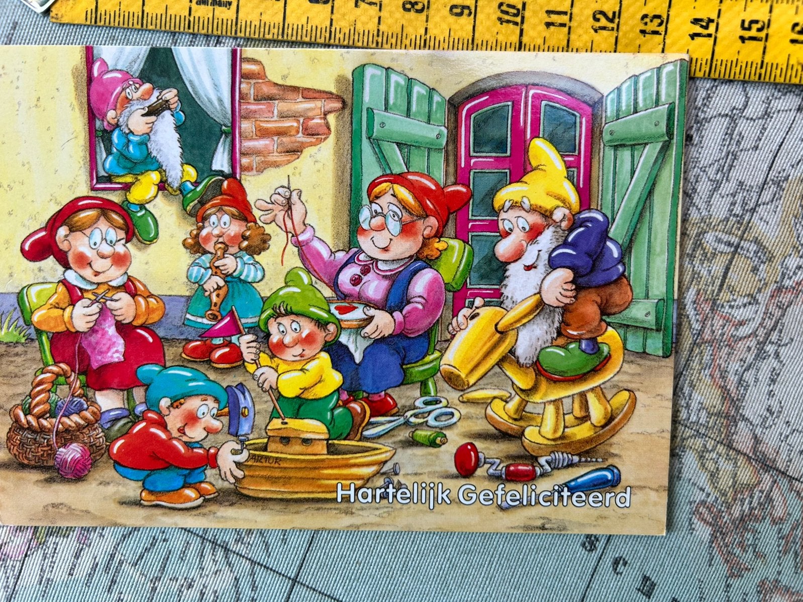 A.126. Oude kinderkaart Kabouters, Ophalen of Verzenden, 1980 tot heden