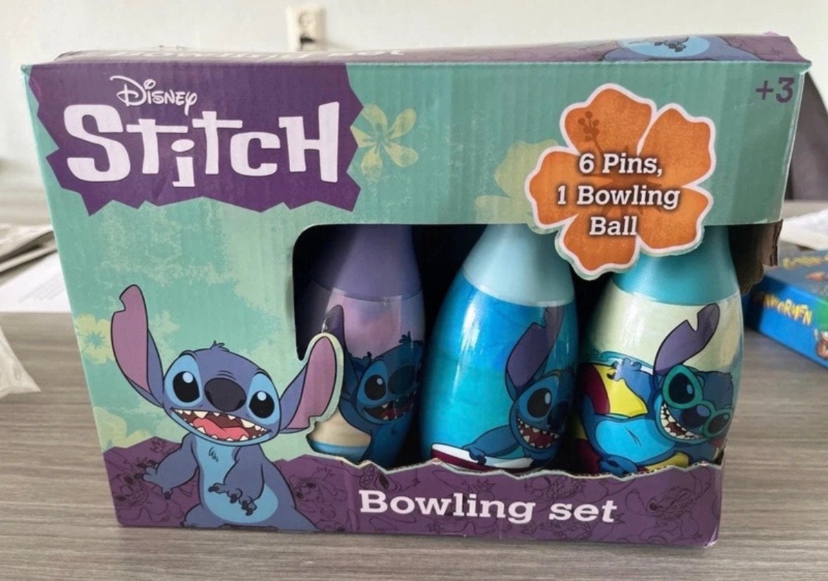 Disney Stitch Bowling Set - 6 kegels en bal, Ophalen of Verzenden, Zo goed als nieuw, Jongen of Meisje