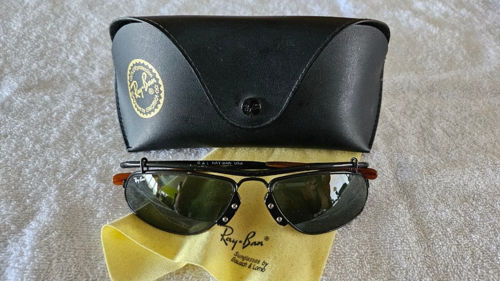 Vintage * Ray-Ban * Bausch & Lomb * USA * KRASVRIJ * 62mm, Zonnebril, Zwart, Ophalen of Verzenden, Zo goed als nieuw