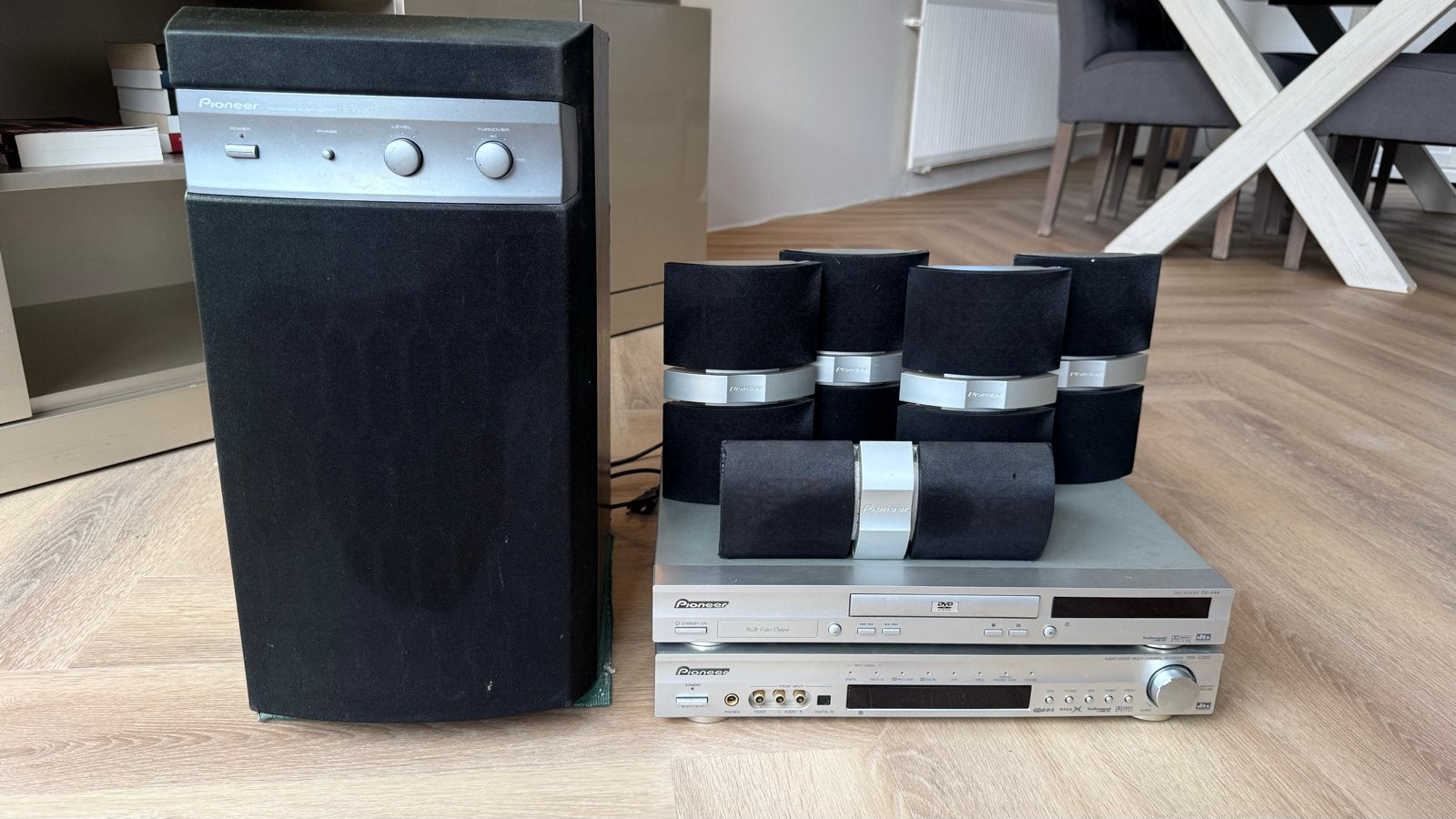 Pioneer 5.1 Surround Set : Audio/Video + DVD en Subwoofer, Audio, Tv en Foto, Home Cinema-sets, Ophalen, Gebruikt, 70 watt of meer