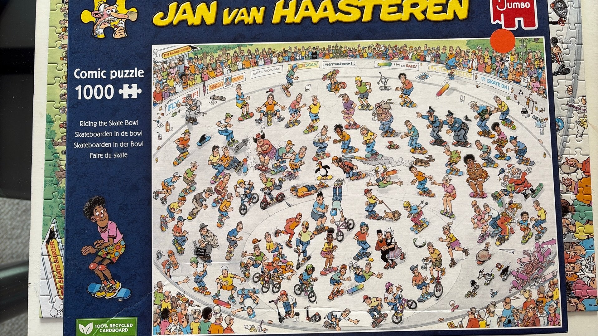 Skateboarden in de bowl JvH puzzel 1000 stukjes, Ophalen, 500 t/m 1500 stukjes, Zo goed als nieuw