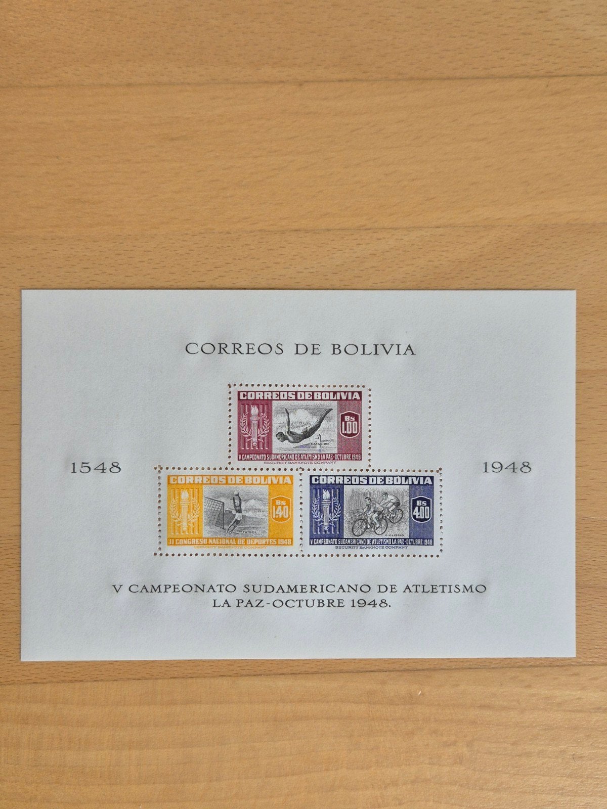 Bolivia 1951 sport, Ophalen of Verzenden, Postfris, Zuid-Amerika