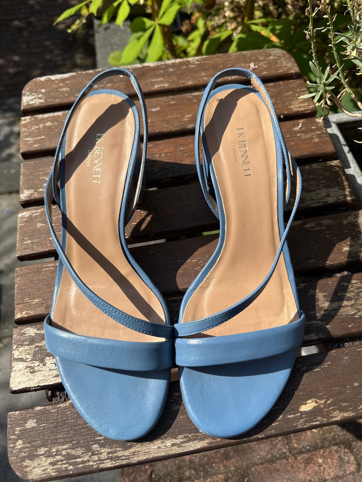 Elegante sandalen/muiltjes met hak LK Bennett Maat 39 lila, Ophalen, Overige kleuren, Sandalen of Muiltjes, Gedragen