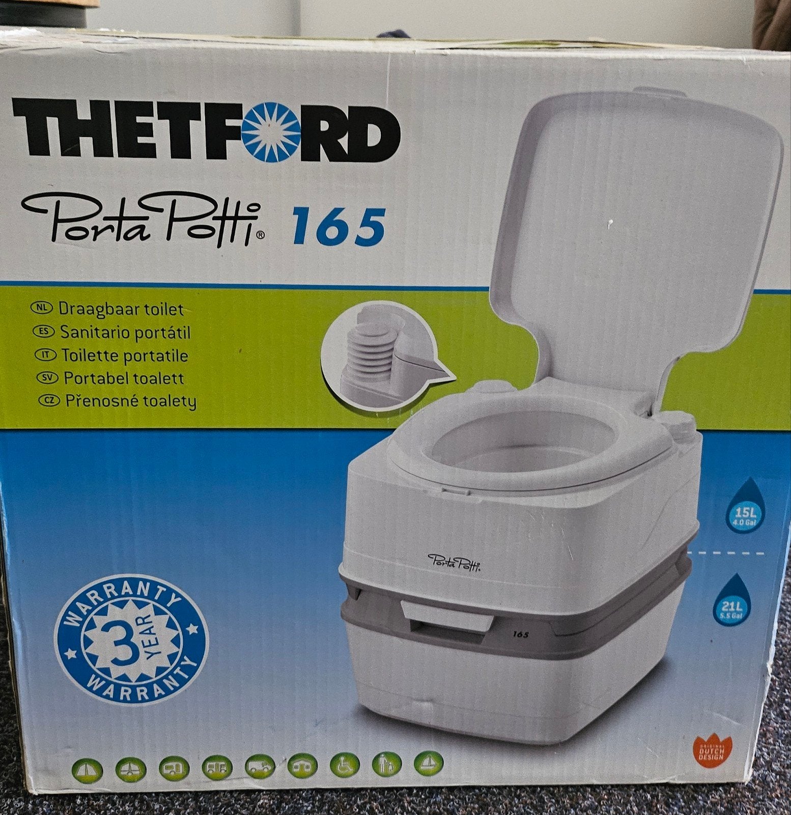 Thetford Porta Potti 165 - Zo goed als nieuw, Ophalen of Verzenden, Zo goed als nieuw
