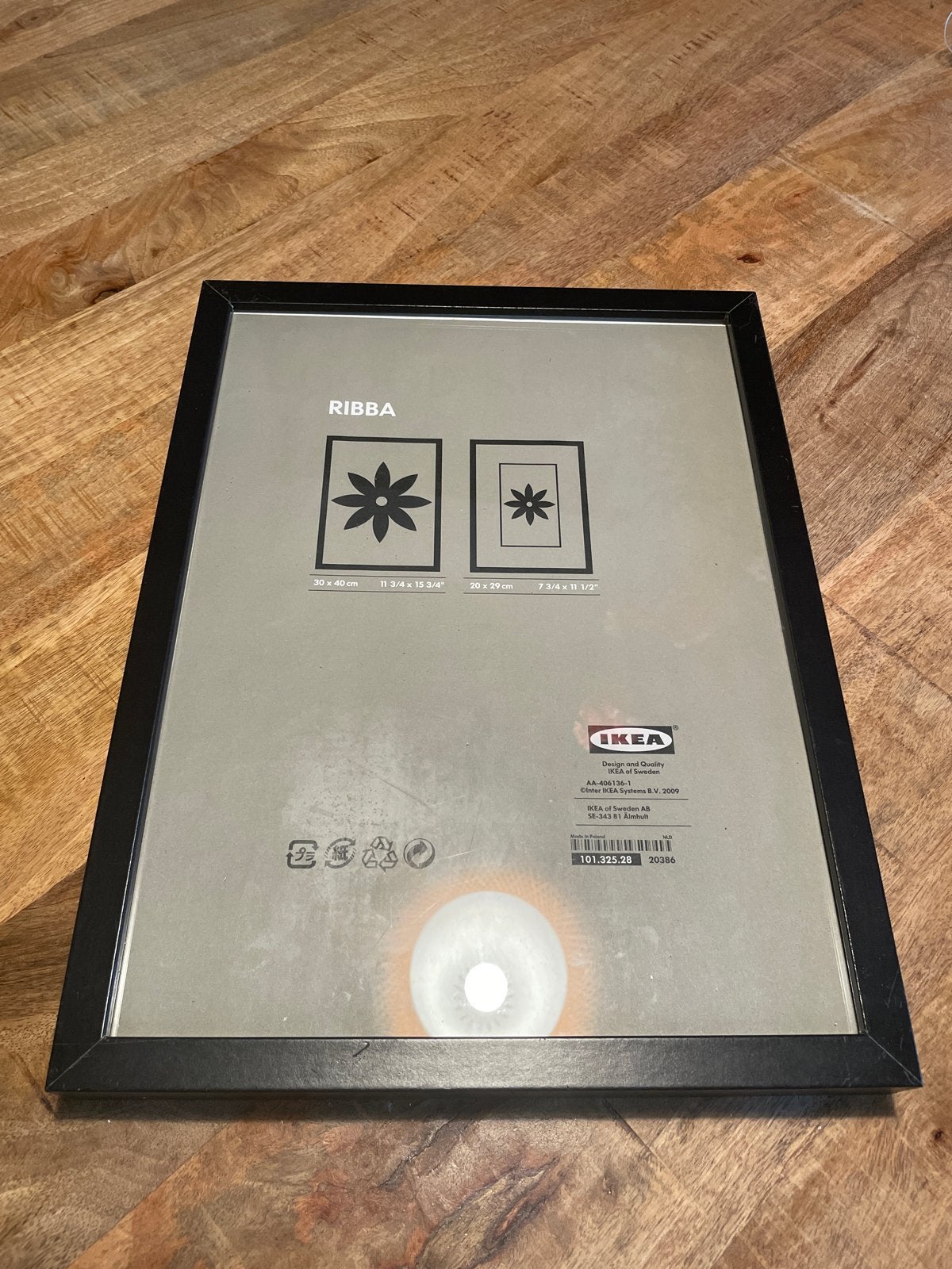 Ikea Ribba Lijst 30x40 cm, Ophalen of Verzenden, Zo goed als nieuw, Fotolijst, Met glas