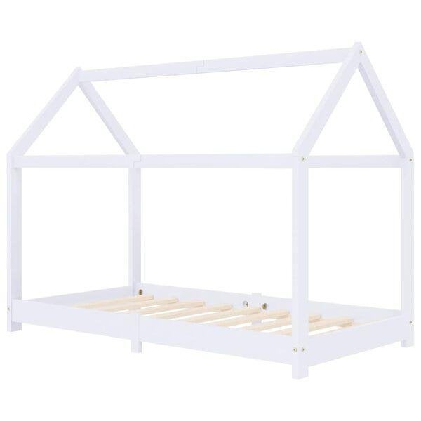 Kinderbed huisje wit 80x 160cm, 70 tot 85 cm, Zo goed als nieuw, 160 tot 180 cm, Ophalen