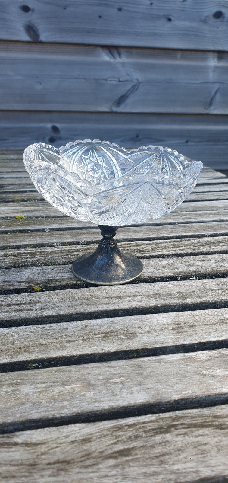 Kristallen Bonbonschaal op Voet - Vintage, Antiek en Kunst, Ophalen of Verzenden