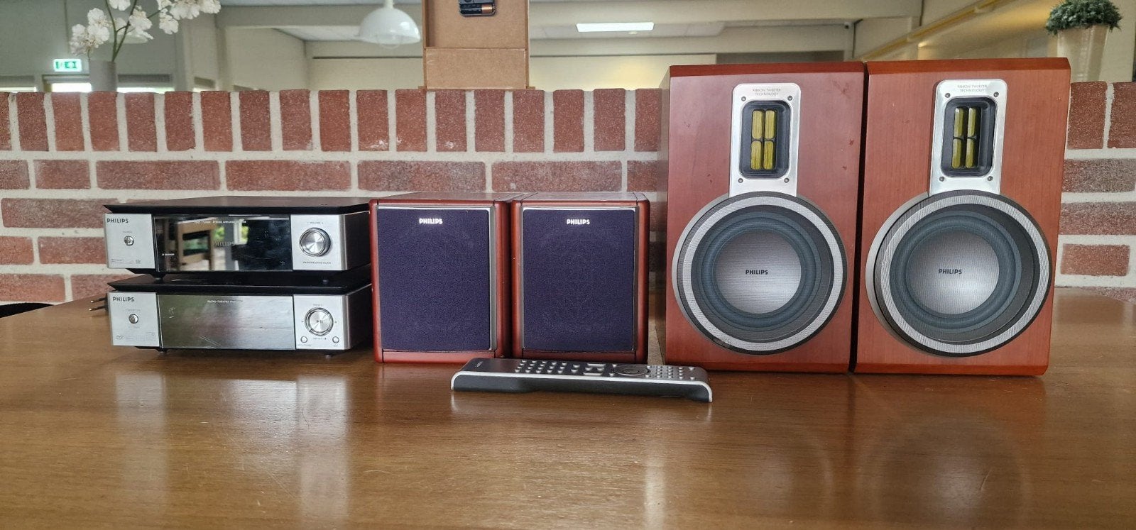 Philips DVD/Tuner Power Amplifier MCD708 met speakers, Philips, Ophalen of Verzenden, Minder dan 40 watt, Dvd-speler