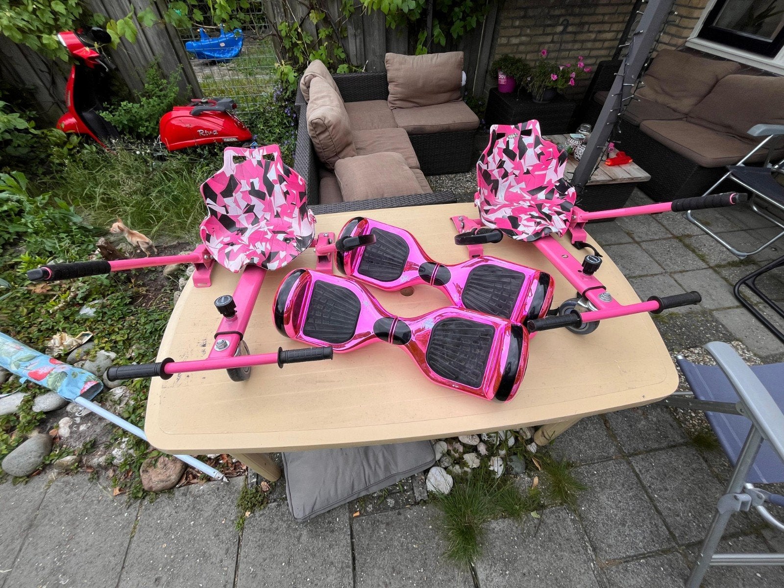 Roze Hoverboards met zitjes - Set van 2, Ophalen, Gebruikt, Overige typen