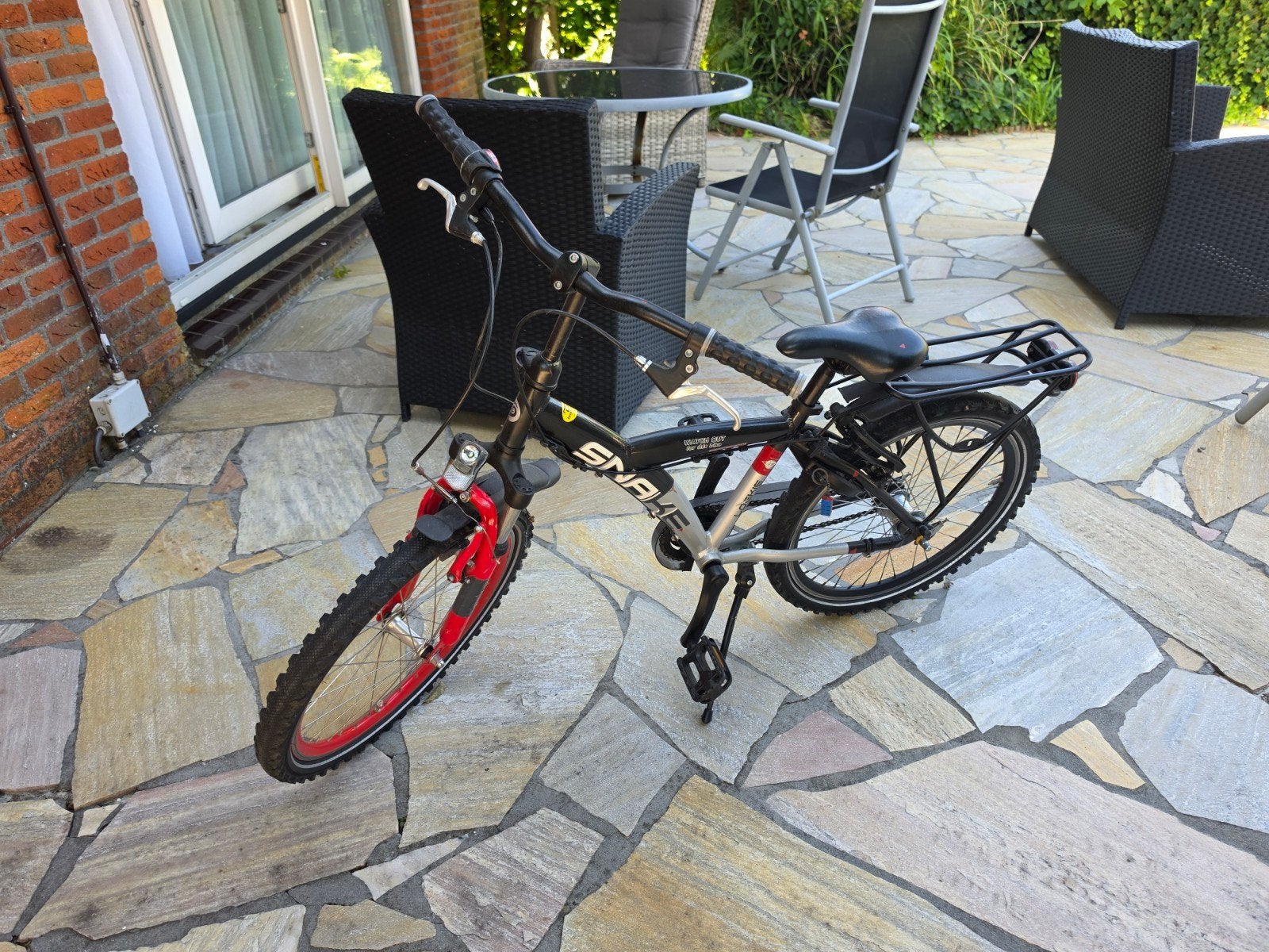 Loekie Snake kinderfiets 22 inch met 3 versnellingen, Ophalen, Gebruikt, Velgrem, Overige merken