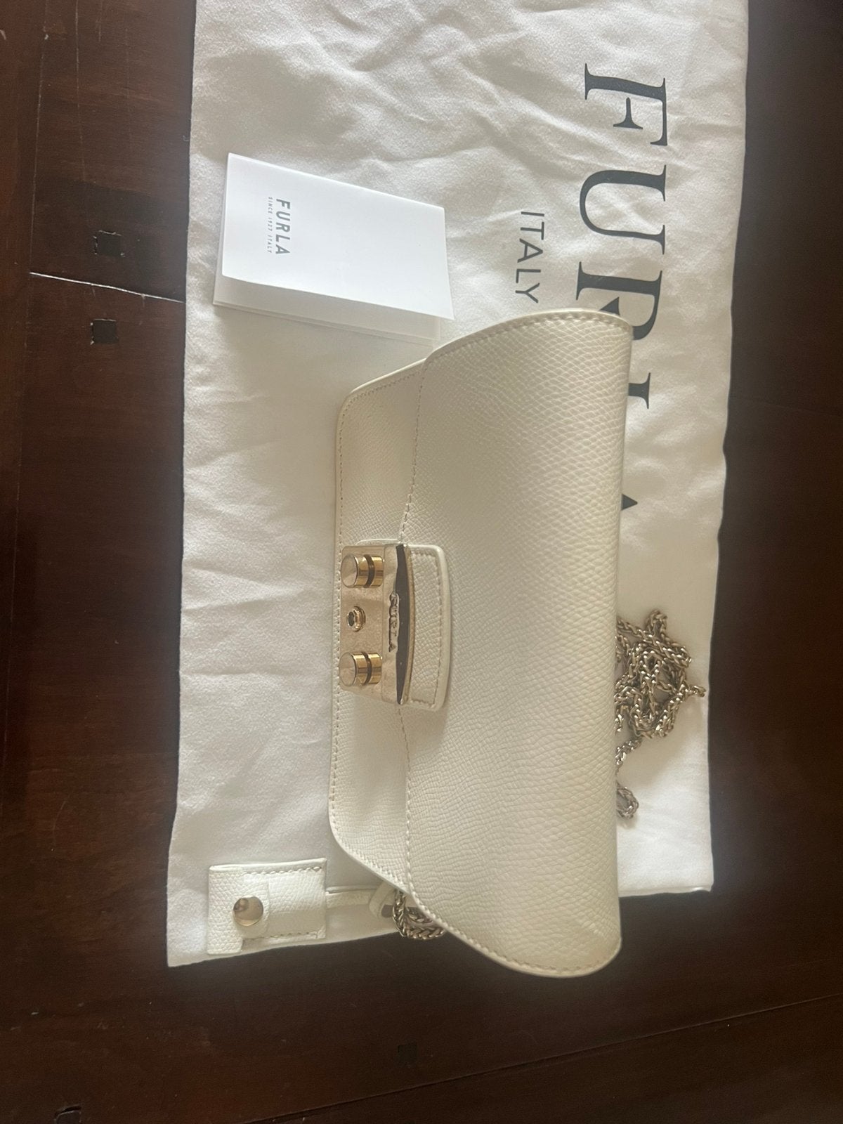 Furla dames tasje., Ophalen of Verzenden, Zo goed als nieuw, Beige, Schoudertasje