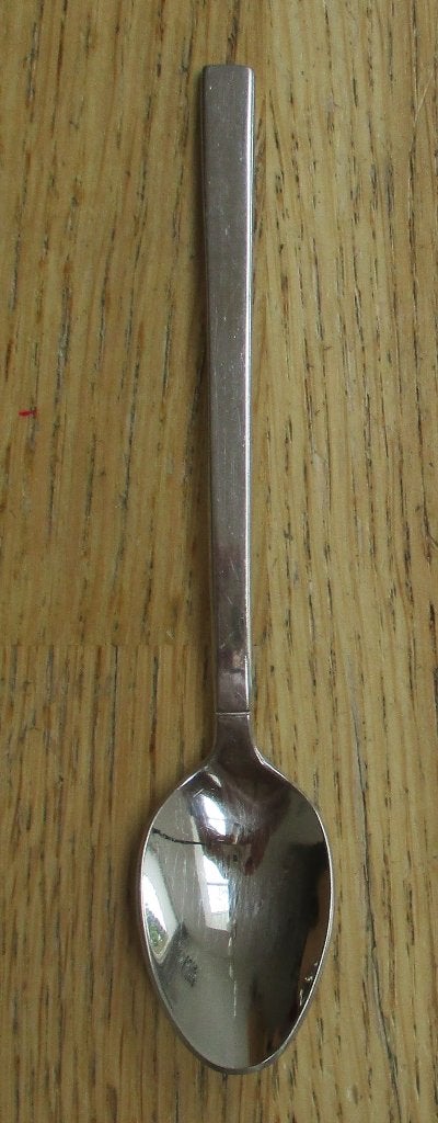 KELTUM 18-10 posthoorntje theelepel 11,9cm 16gr tango?, Huis en Inrichting, Keuken | Bestek, Ophalen of Verzenden, Rvs of Chroom