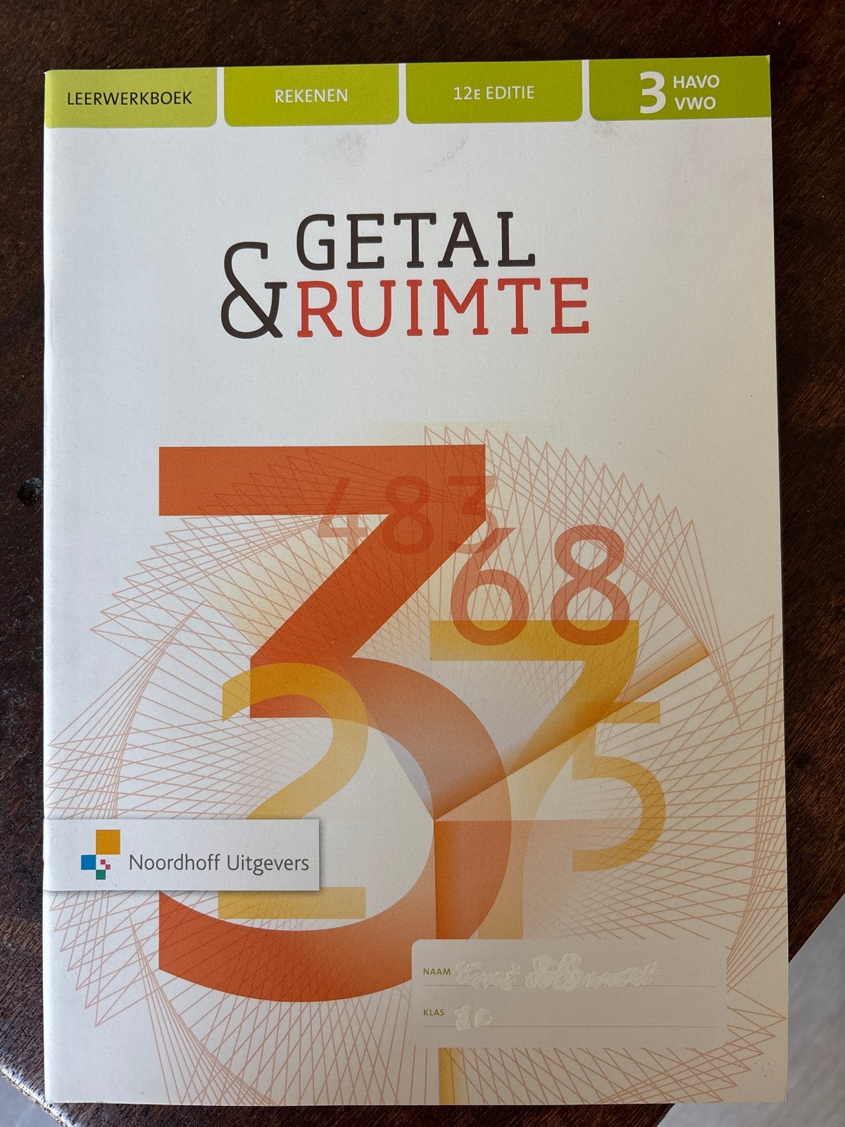 Getal & Ruimte 3 HAVO/VWO 12e editie leerwerkboek, Boeken, Ophalen of Verzenden, Zo goed als nieuw, HAVO, Wiskunde A