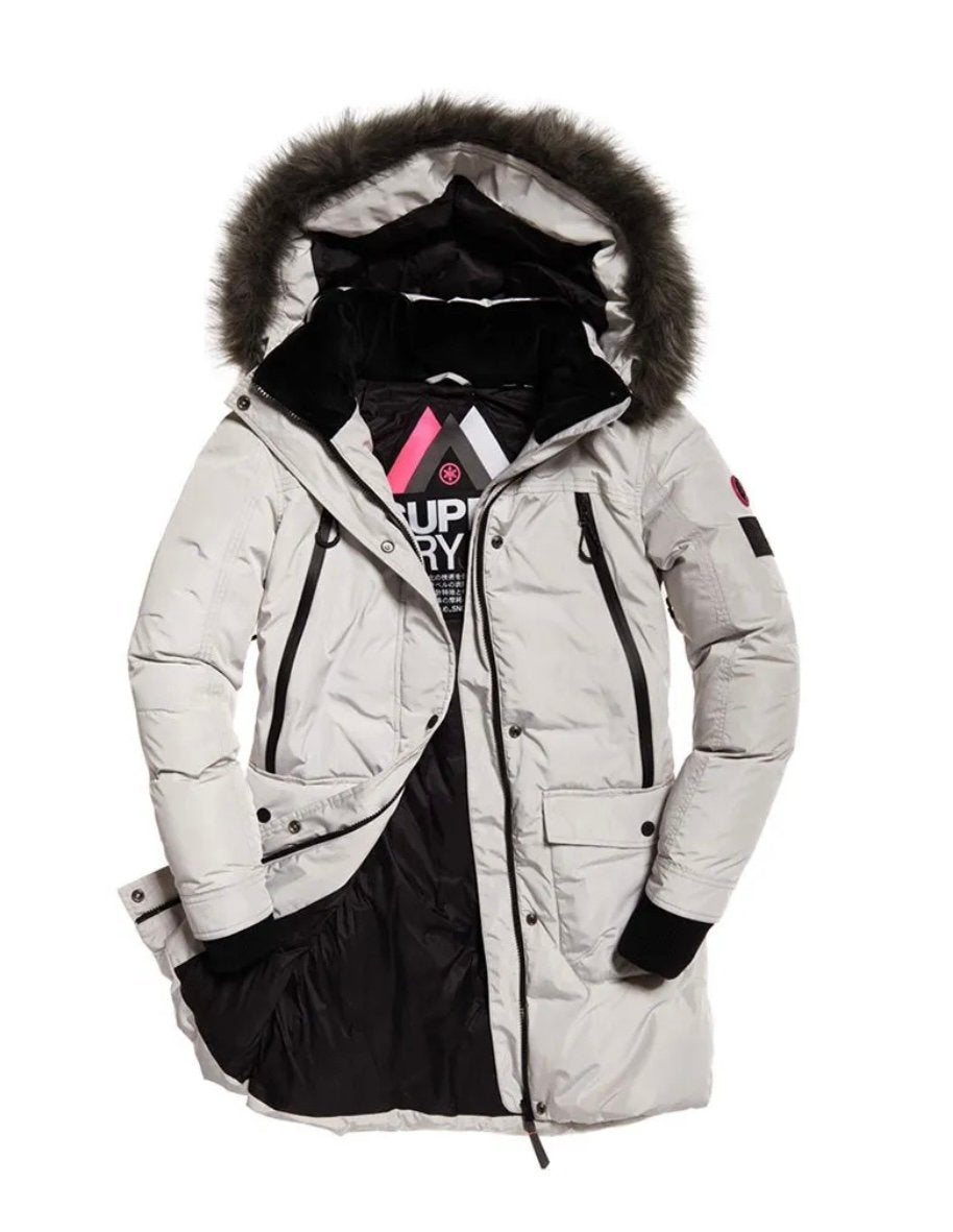 Superdry JPN winterjas, Verzenden, Gedragen, Maat 42/44 (L), Beige