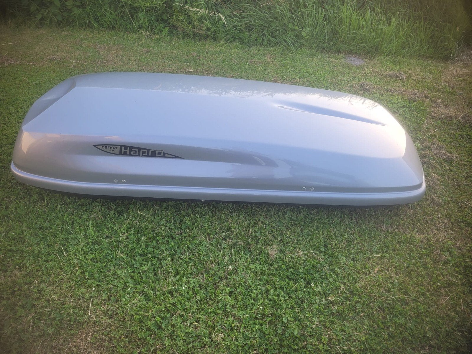 Grote dakkoffer merk hapro Carver 6.4 zilver metallic, Auto diversen, Dakkoffers, Ophalen, Zo goed als nieuw