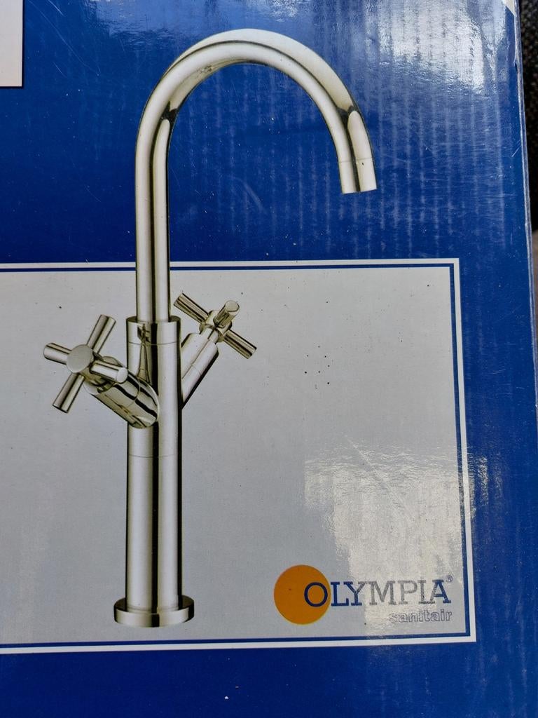 Nieuwe Olympia badkamerkranen: wastafel, bad en douche, Ophalen of Verzenden, Nieuw, Chroom, Kraan