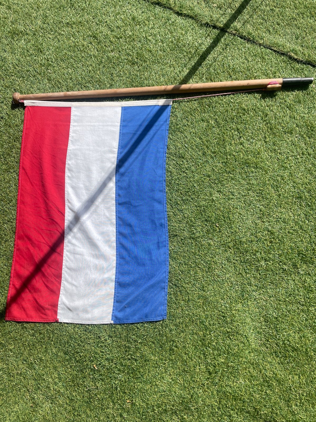 Houten vlaggenmast voor sloep met Nederlandse vlag, Watersport en Boten, Accessoires en Onderhoud, Ophalen of Verzenden, Gebruikt