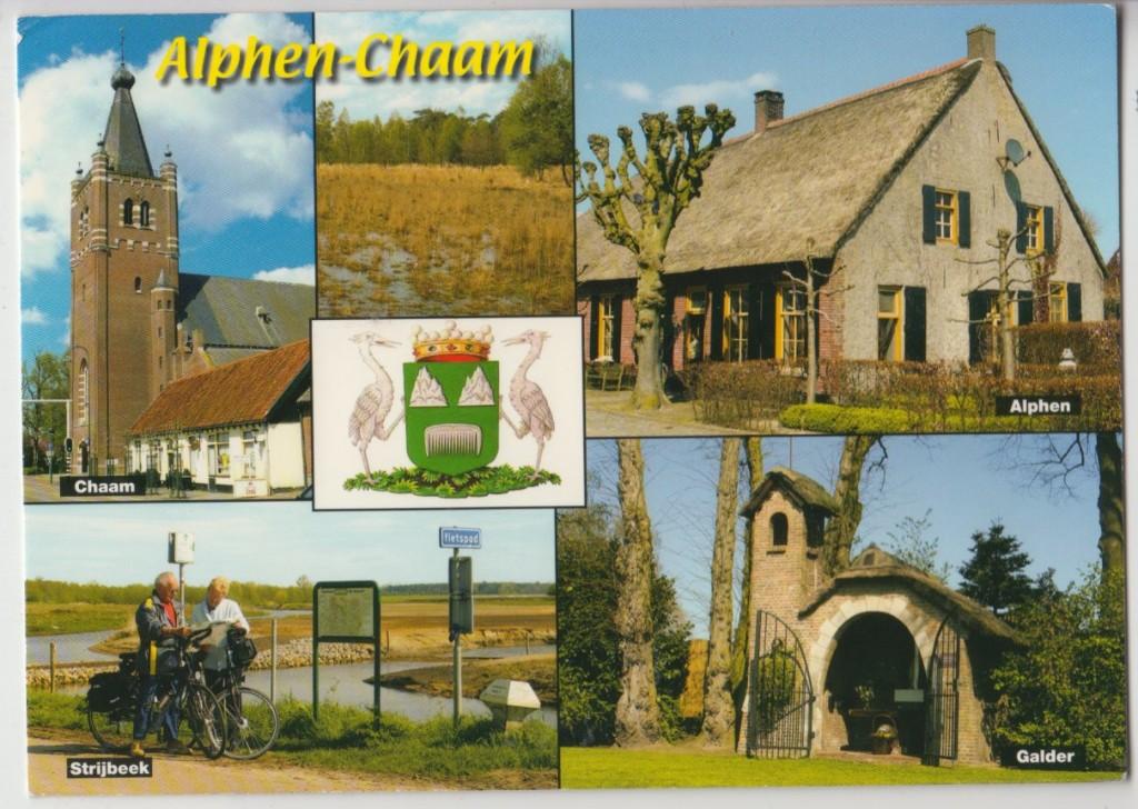 Alphen Chaam 5 luik gelopen 2008 met zegel, Verzenden, 1980 tot heden, Gelopen, Noord-Brabant