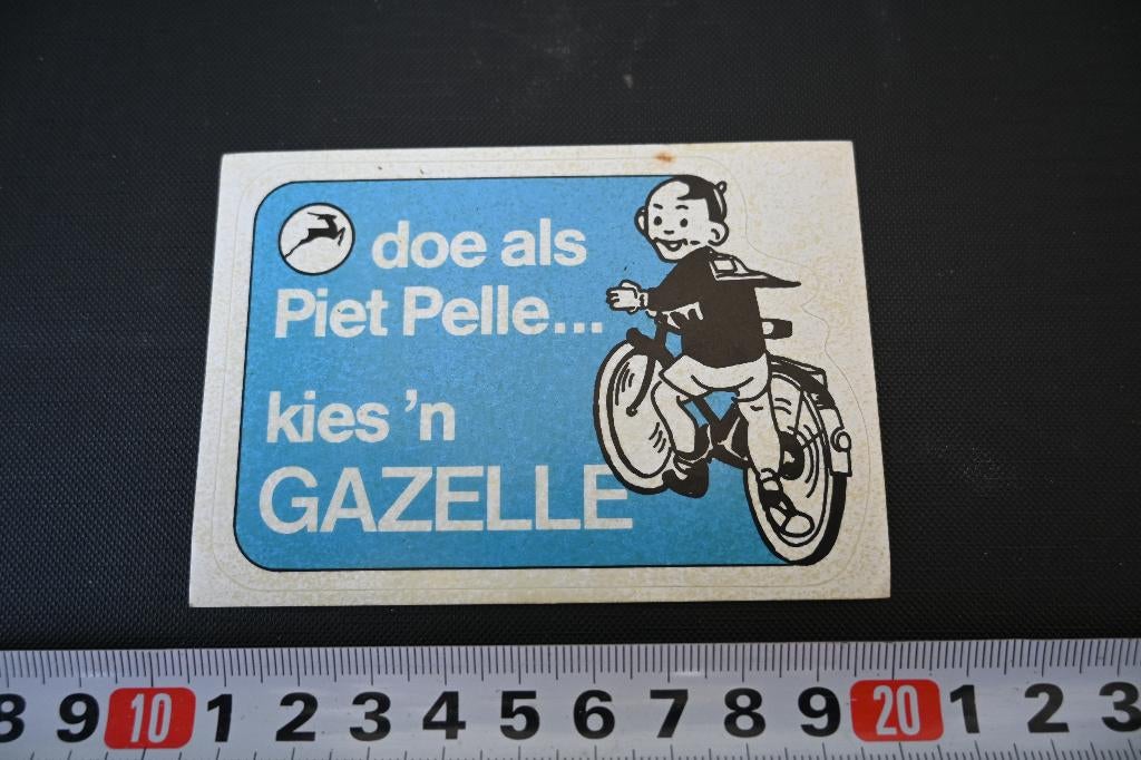 sticker fiets - doe als piet pelle... kies 'n GAZELLE, Ophalen, Zo goed als nieuw
