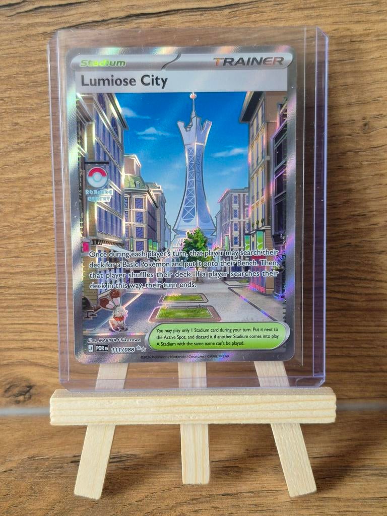 Pokémon Lumiose City 111/088 perfect order, Ophalen of Verzenden, Nieuw, Losse kaart, Foil