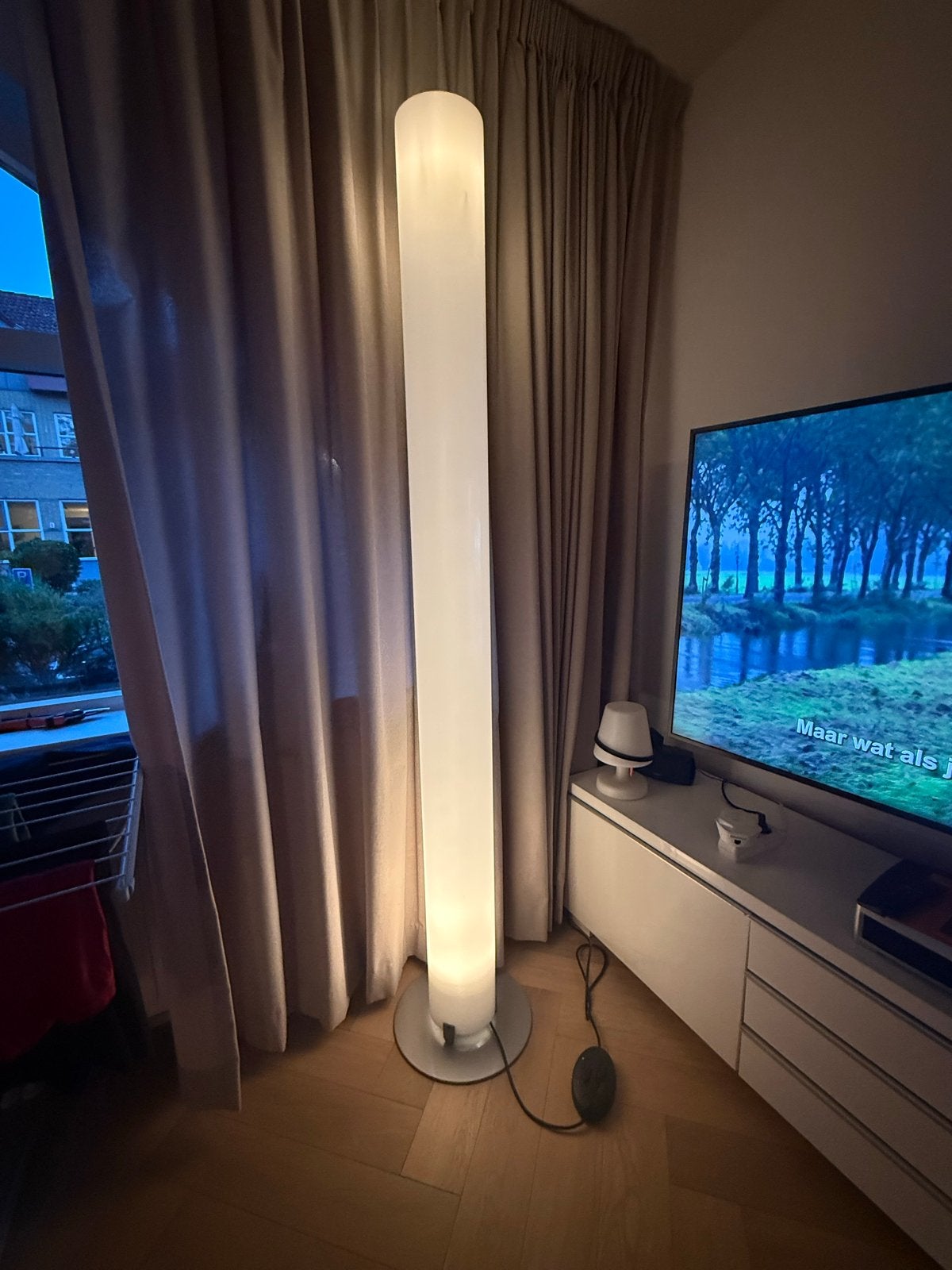 Flos Stylos vloerlamp met dubbele dimmer, Ophalen, Kunststof, Gebruikt, 200 cm of meer