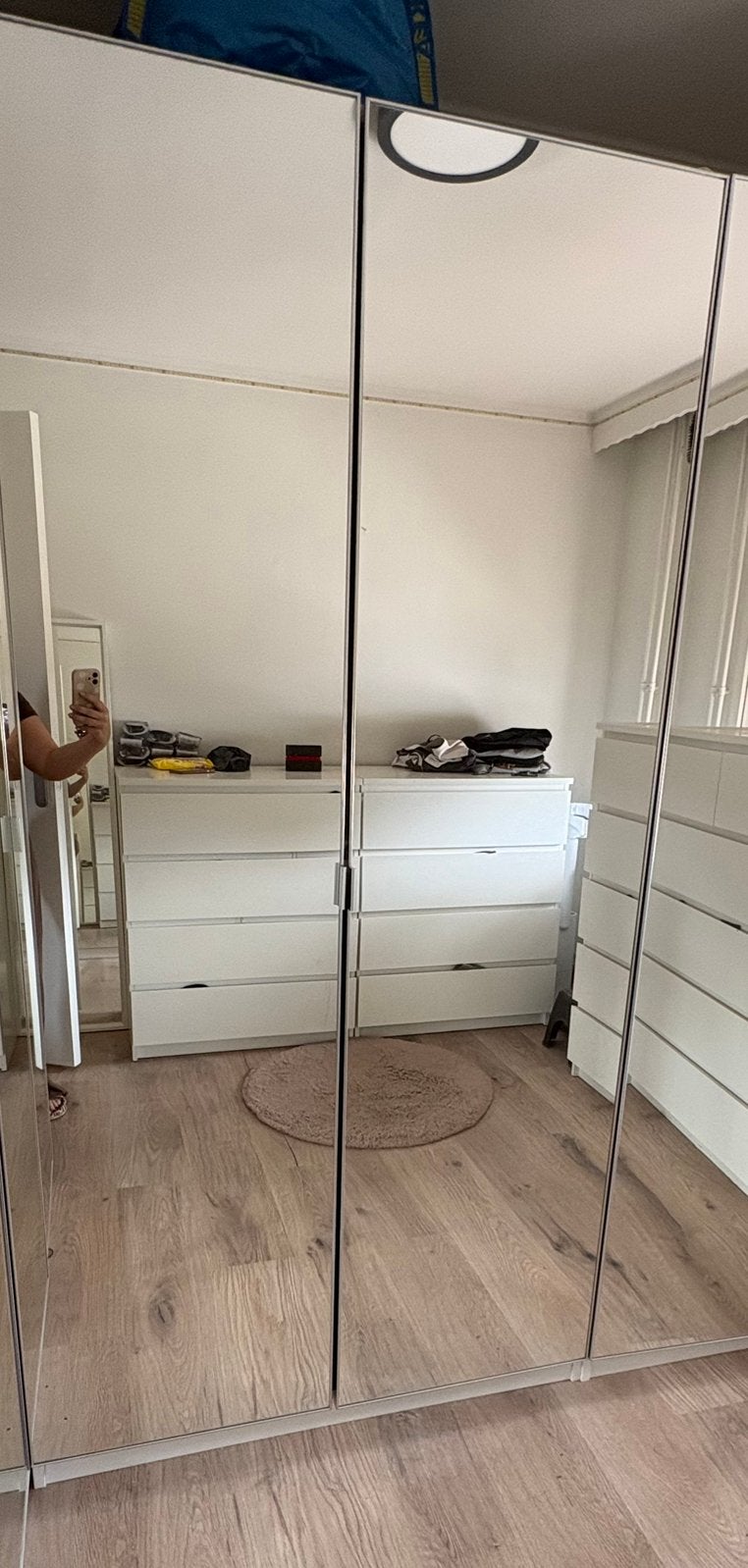 IKEA PAX kasten 2 stuk wit/spiegel, Ophalen, 200 cm of meer, 50 tot 100 cm, Zo goed als nieuw