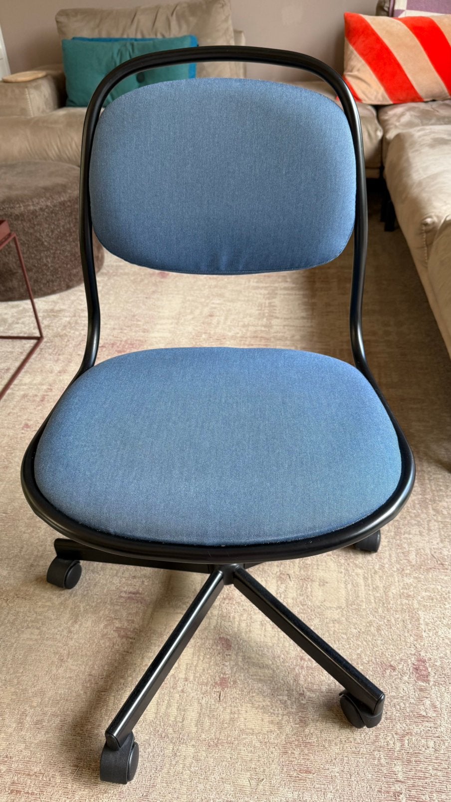 Blauwe bureaustoel  Örfjäll, Ophalen, Gebruikt, Blauw, Bureaustoel