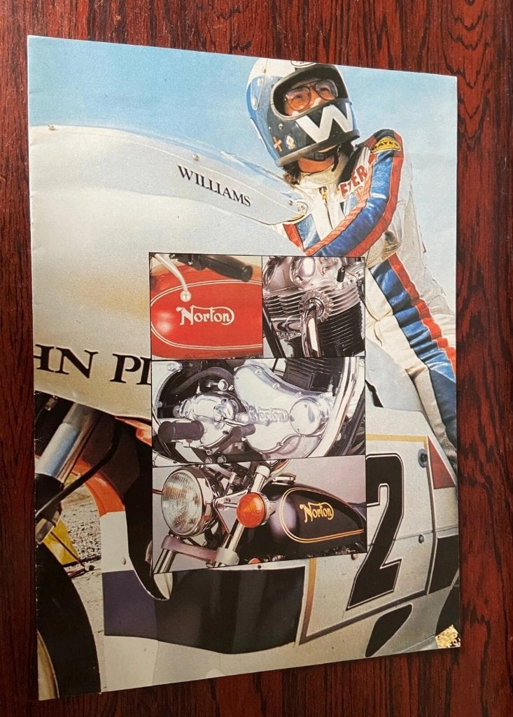 Norton Commando 1970s brochure Peter Wiliams John Player, Verzamelen, Ophalen of Verzenden, Gebruikt, Auto's