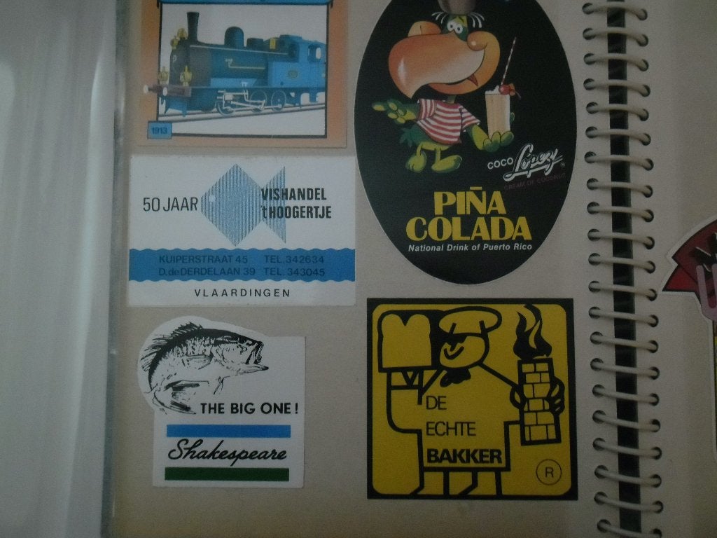 Vintage Sticker : Trein, Piña Colada, Visserij, Bakker, Ophalen of Verzenden, Nieuw, Overige typen