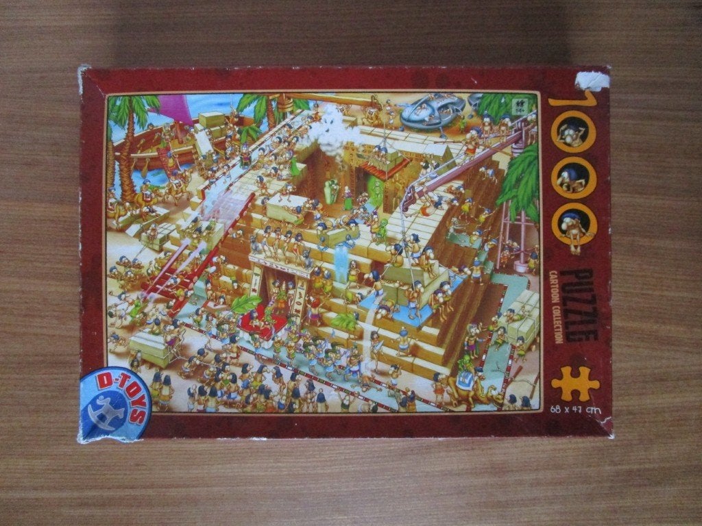Nr.205: Puzzel van D-Toys 1000 stukjes Piramide Cartoon, Ophalen of Verzenden, 500 t/m 1500 stukjes, Gebruikt, Legpuzzel