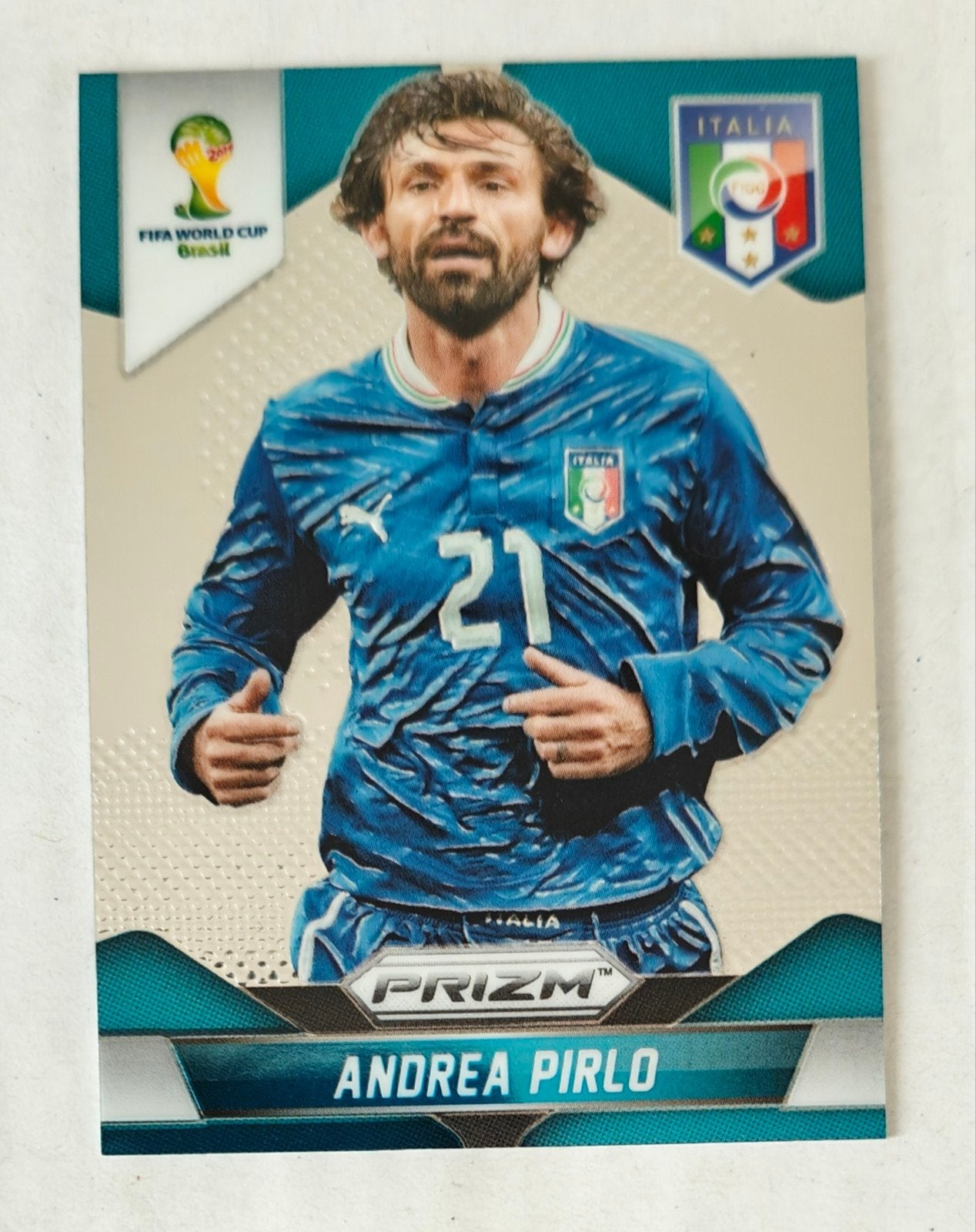 Andrea Pirlo Panini Prizm FIFA World Cup 2014, Verzenden, Zo goed als nieuw, Buitenlandse clubs, Spelerskaart