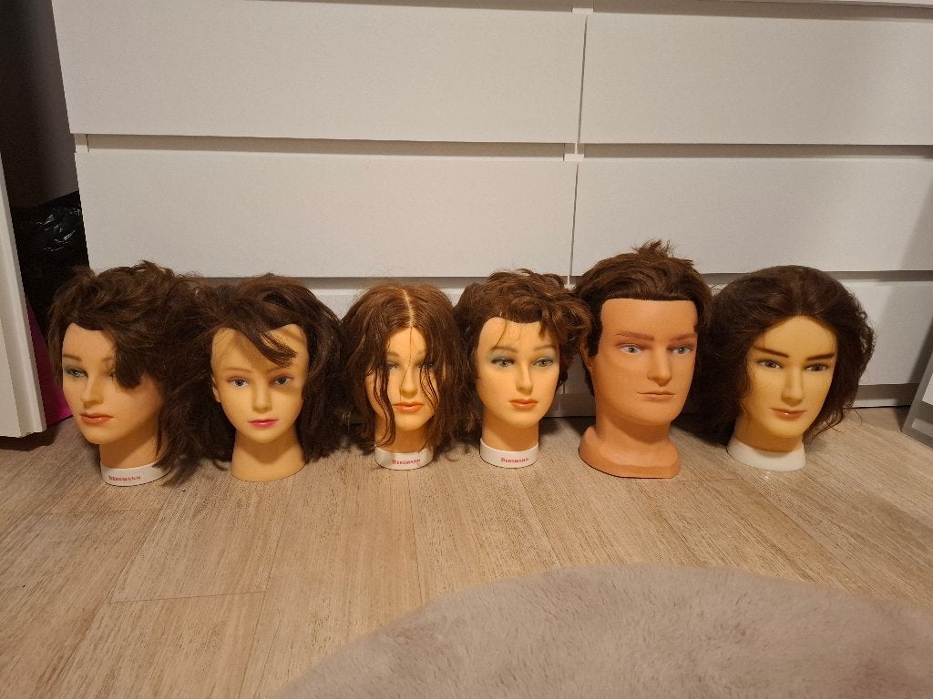 6 Kappers oefenhoofden, Ophalen, Zo goed als nieuw
