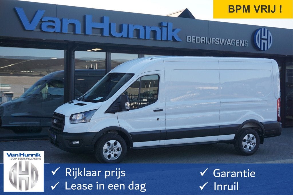 Ford Transit 350L 130PK L3H2 RWD BPM VRIJ! Sync4 Navi, 360 C, Auto's, Bestelauto's, Bedrijf, Te koop, 360° camera, ABS, Adaptive Cruise Control