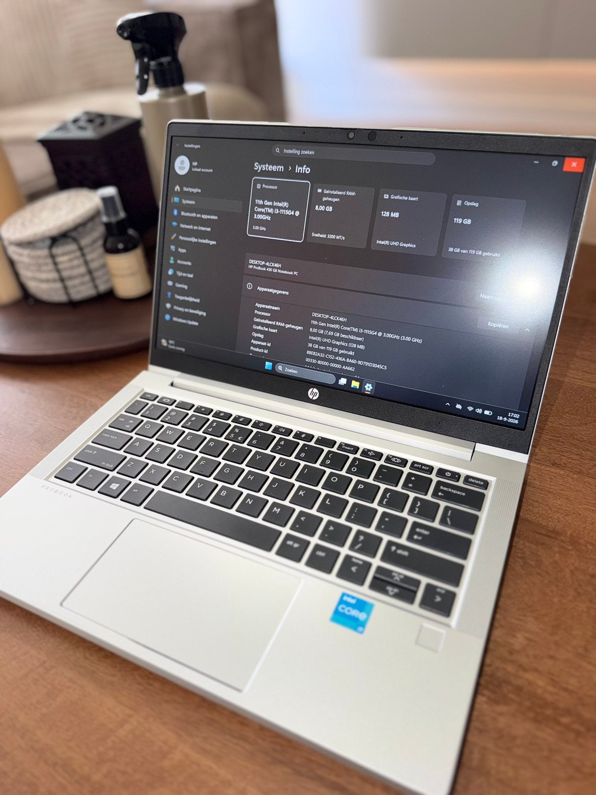 HP ProBook 430 G8 – i3-1115G4 – 8GB RAM – 128GB SSD, Computers en Software, Qwerty, 8 GB, 13 inch, Ophalen of Verzenden