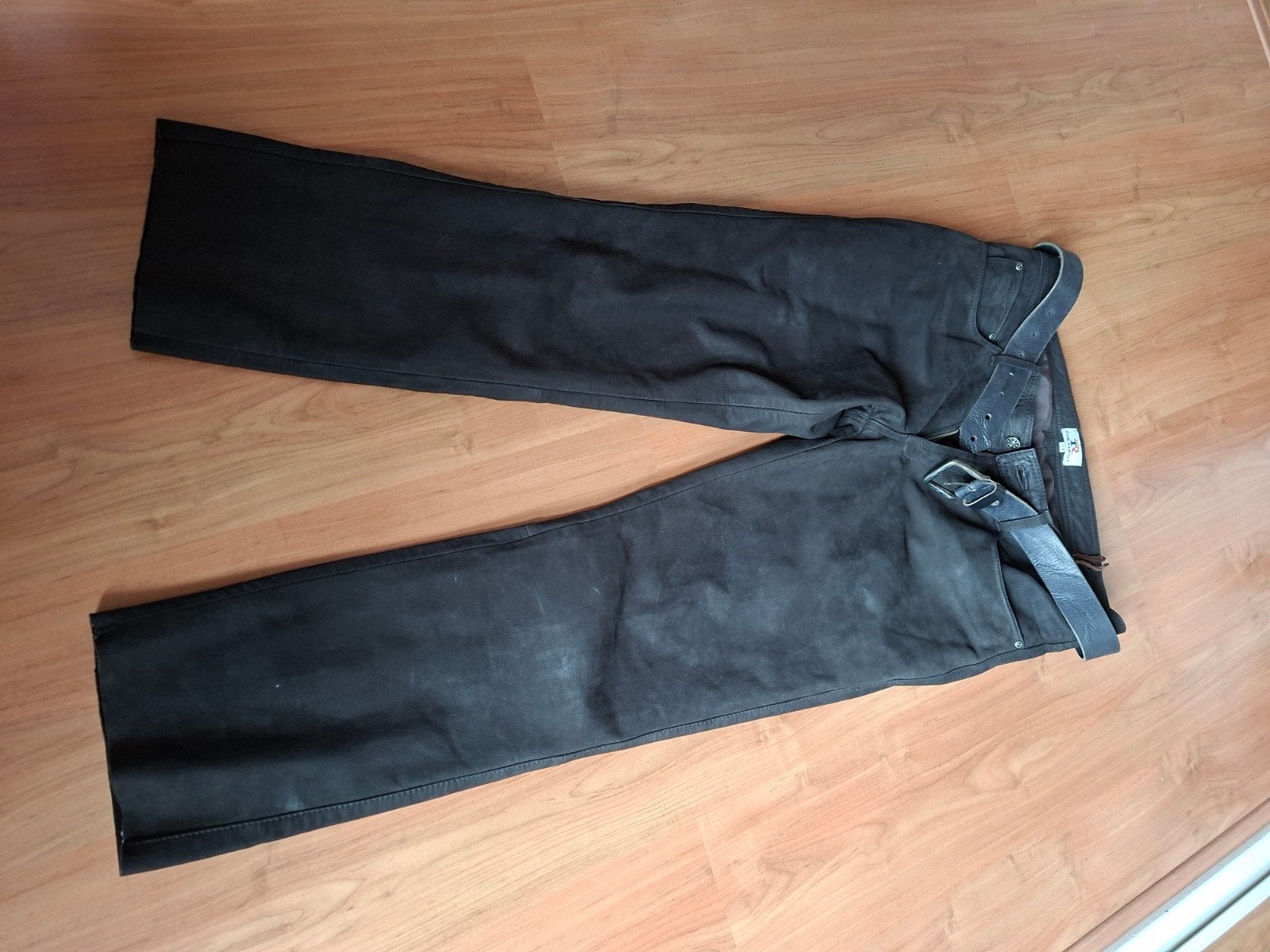 Tom Ramsey Leren Broek M54 met Echt Lederen Belt, Kleding | Heren, Maat 52/54 (L), Tom Ramsey, Bruin, Ophalen of Verzenden
