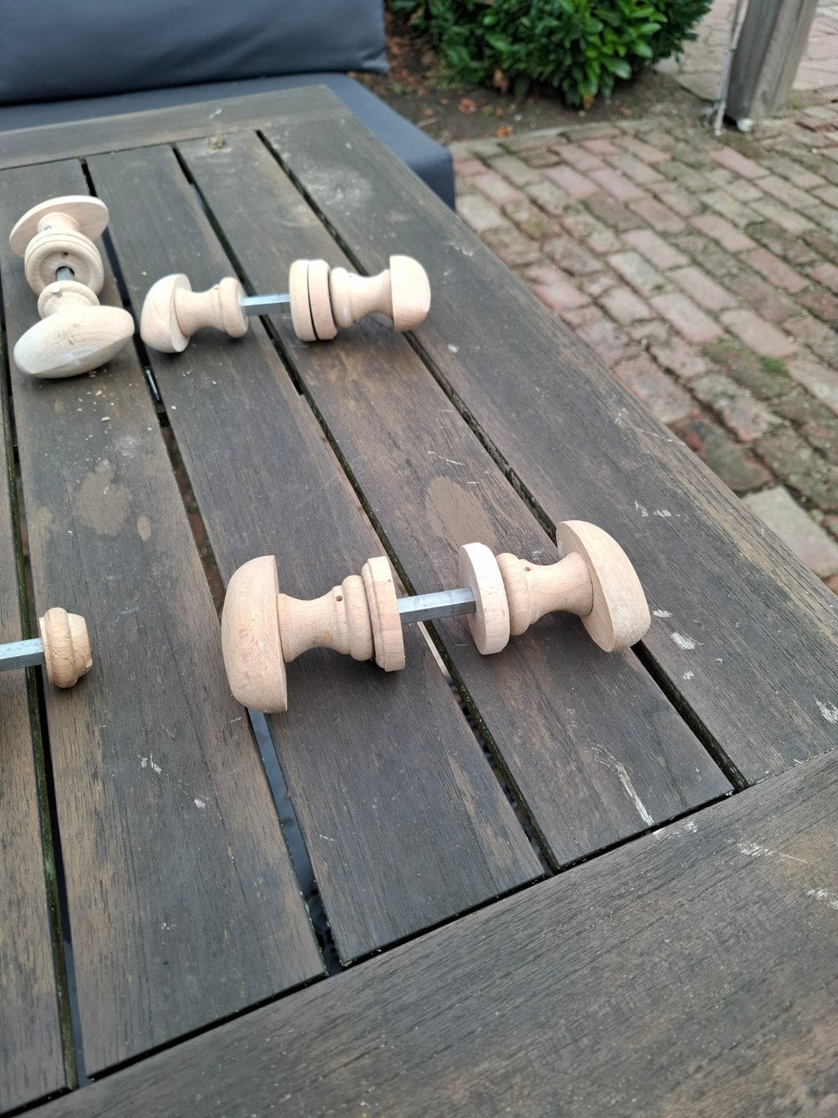 oude look deurklinken, Ophalen