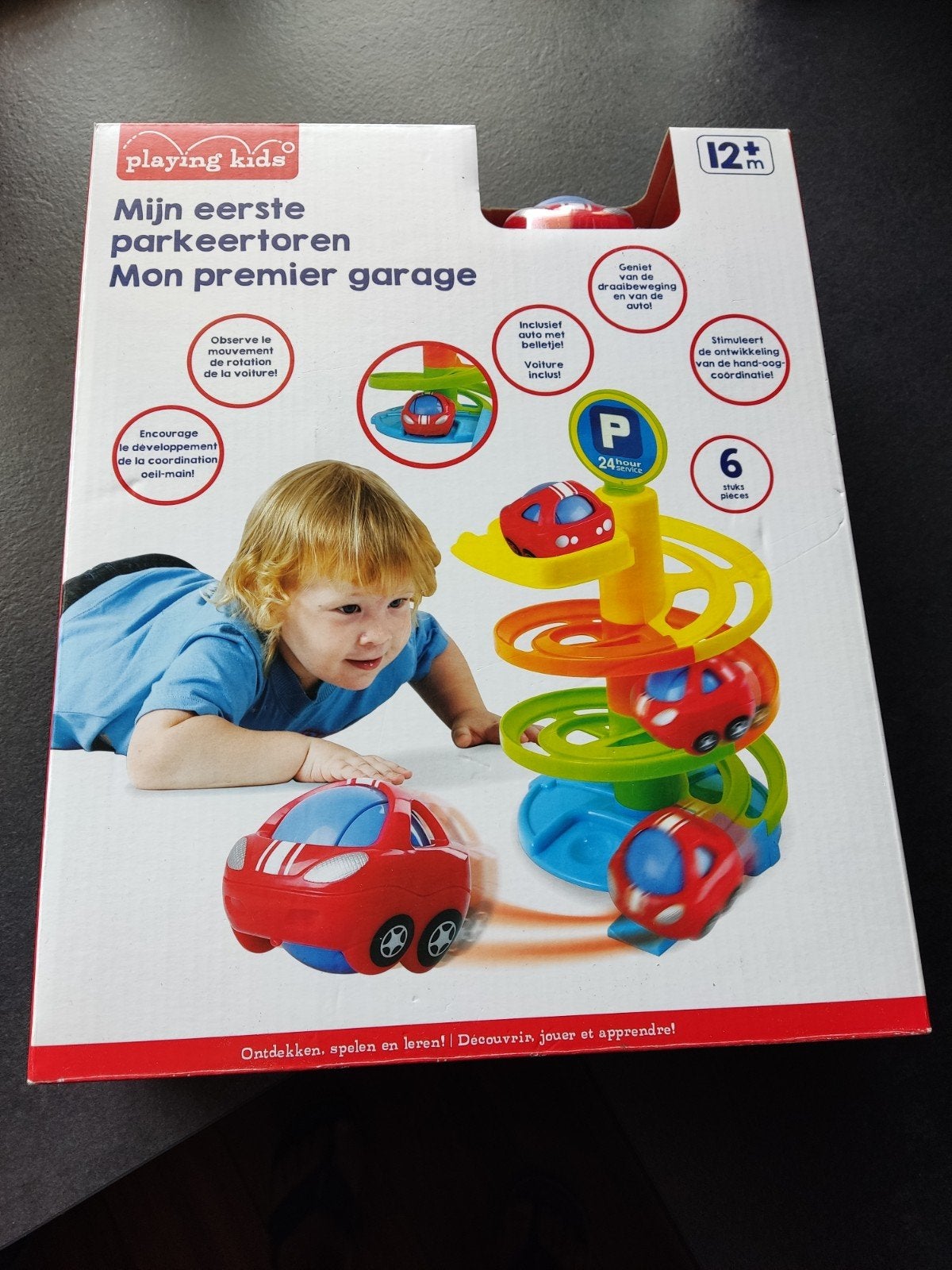 Playing Kids Parkeertoren - NIEUW in doos -  babyspeelgoed, Ophalen of Verzenden, Nieuw, Overige typen, Met wieltjes